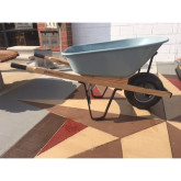 Brentwood 6-Cubic Foot Steel Wheelbarrow, with 6-inch Wide Tire and Padded Handles
